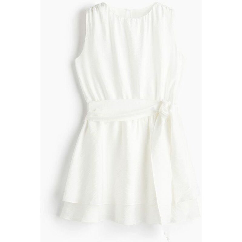 H&M - Šatys vázacím páskem - Bílá
