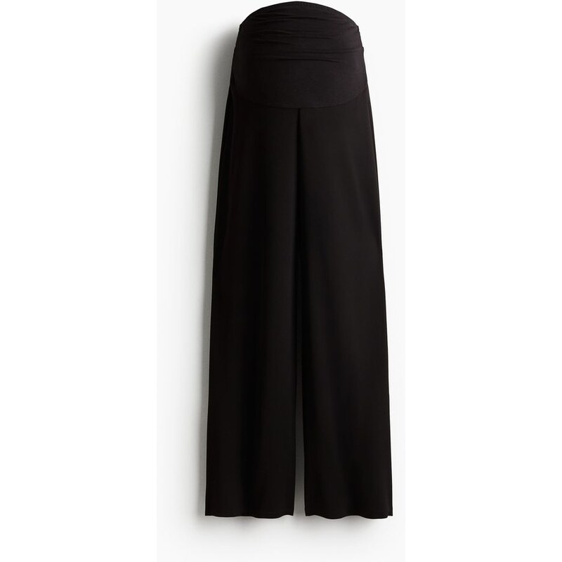 H&M - MAMA Široké kalhoty - černá 108133047