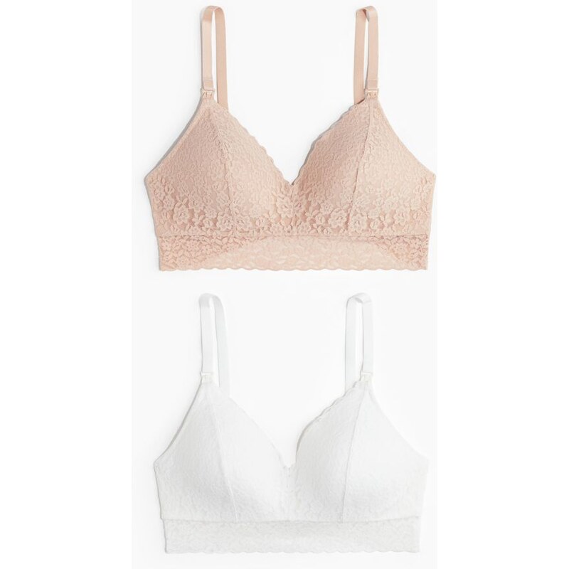 H&M - MAMA Vyztužená podprsenka na kojení 2 kusy - oranžová 108133124
