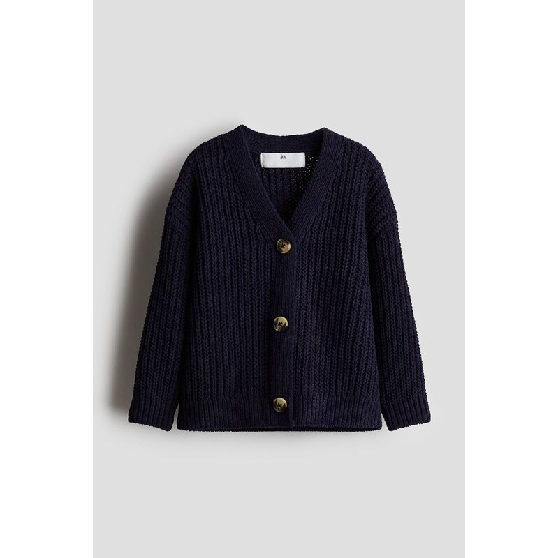 H&M - Oversized propínací svetr - modrá 108133100