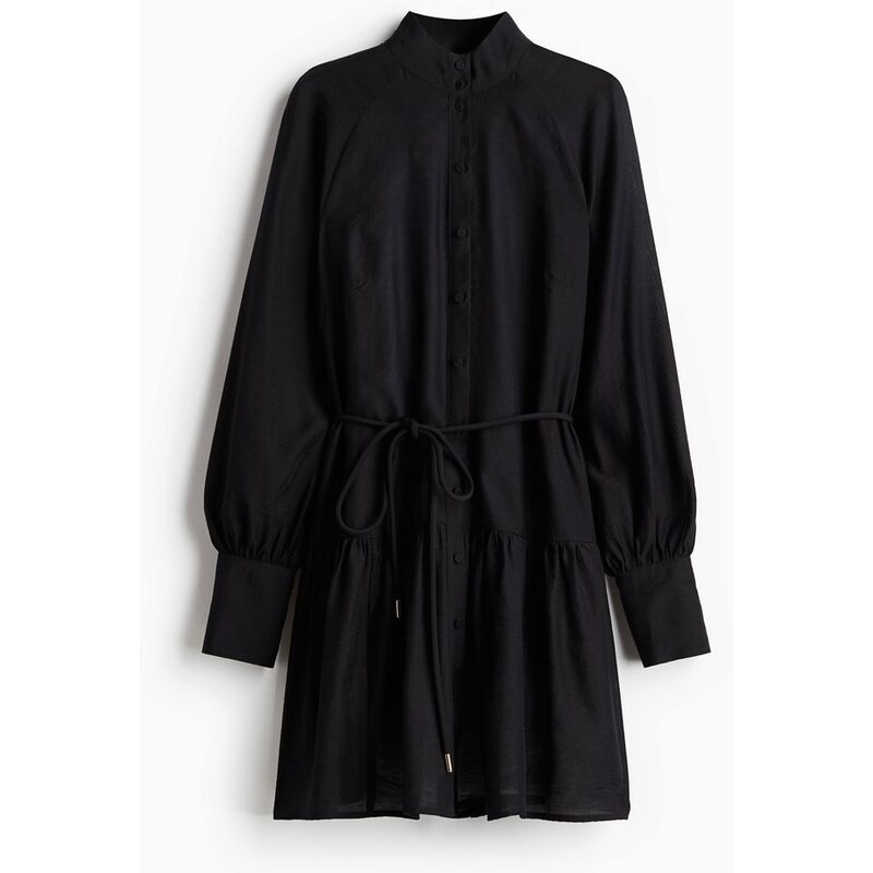H&M - Šatys vázacím páskem - černá 108133227
