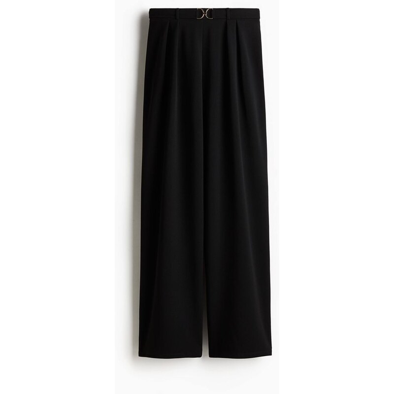 H&M - Elegantní kalhoty se sponou - Černá