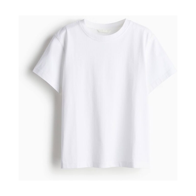 H&M - Oversized bavlněné tričko - Bílá