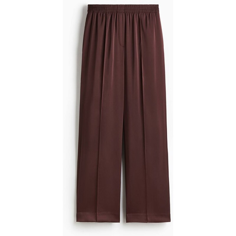 H&M - Široké kalhotys puky - hnědá 108133306