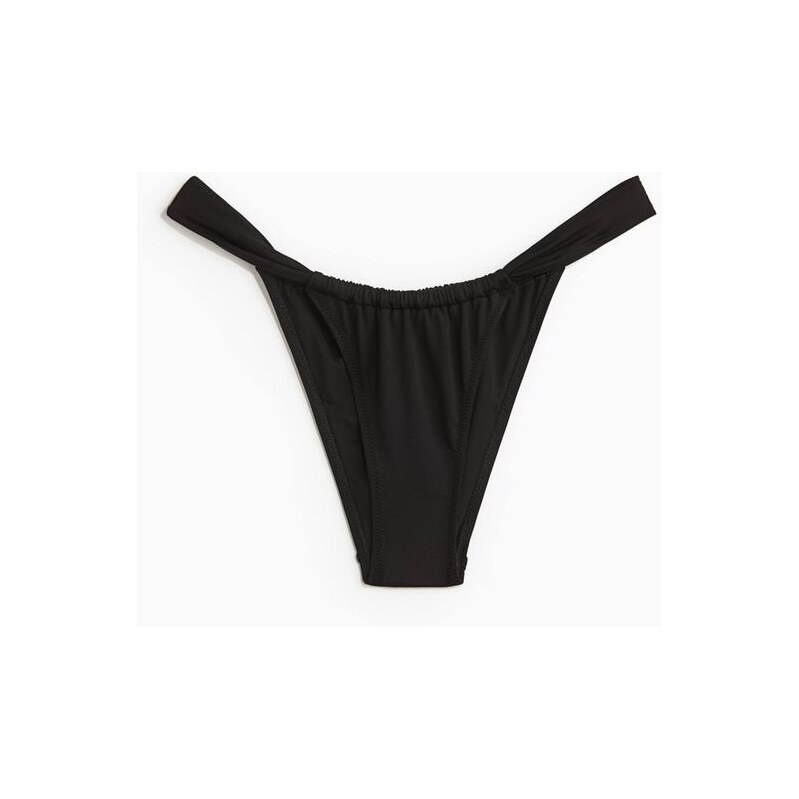 H&M - Bikinové kalhotky cheeky tanga - černá 108133333