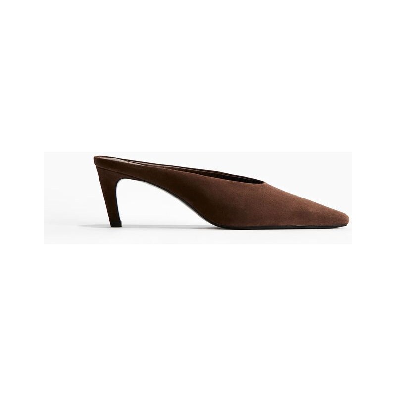 H&M - Špičaté semišové střevíčky - béžová 108133456