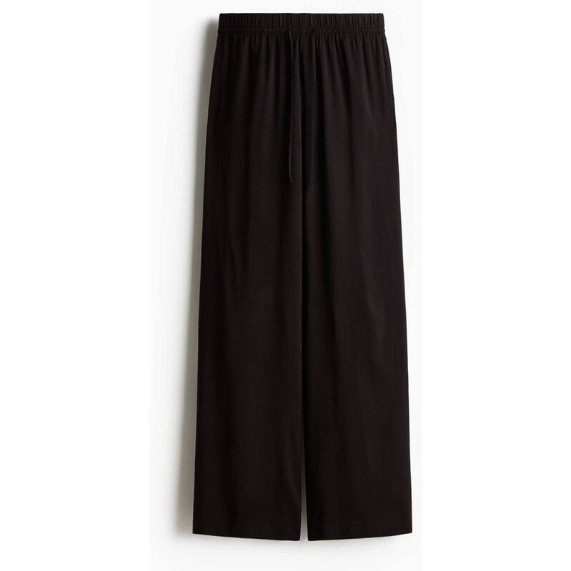 H&M - Široké natahovací kalhoty - černá 108133443