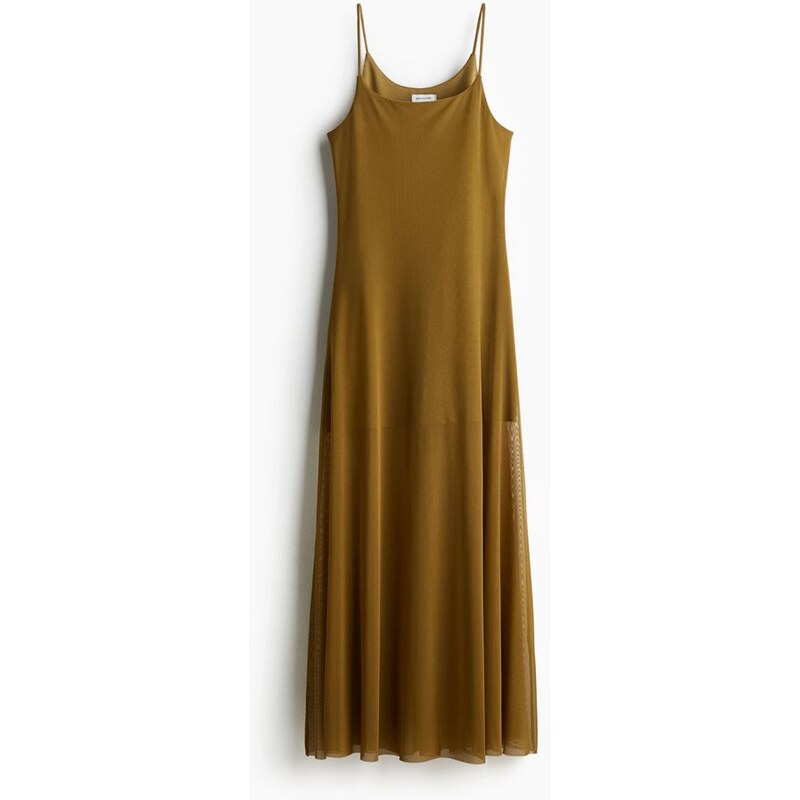 H&M - Šaty zesíťoviny na ramínka - zelená 108133509
