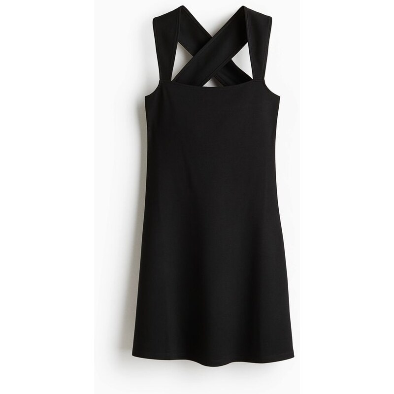 H&M - Žerzejové šaty bez rukávů - Černá