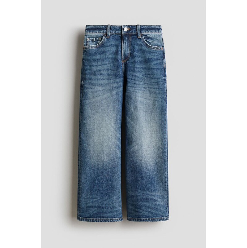 H&M - Baggy Fit Bootcut Leg Jeans - Denim Blue