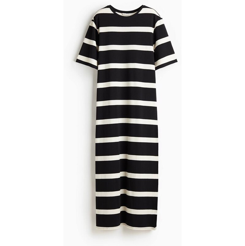 H&M - Dlouhé tričkové šaty - černá 108133605