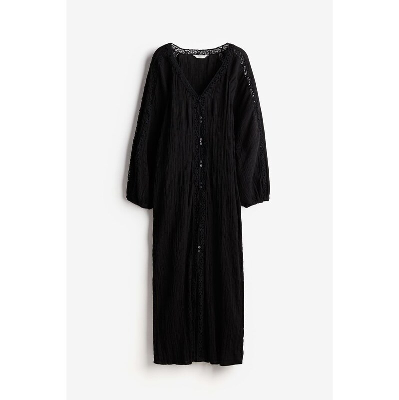 H&M - Šatys krajkovými detaily - Černá