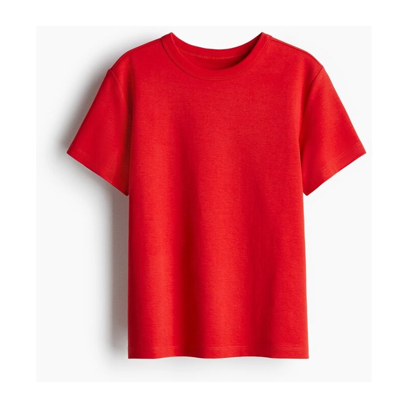 H&M - Bavlněné tričko - Červená