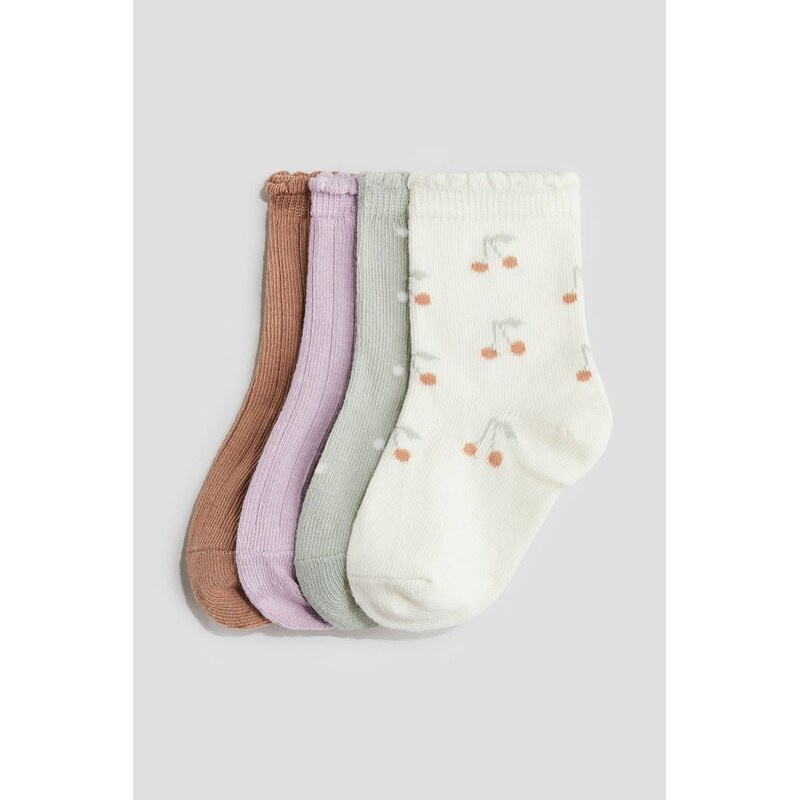 H&M - Ponožky 4 páry - béžová 108133652