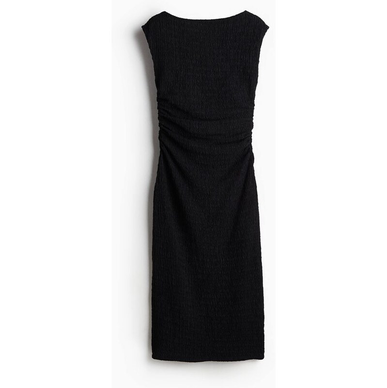H&M - Řasené šaty bodycon - Černá