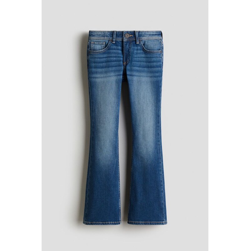 H&M - Flared Leg Low Jeans - modrá 108133734
