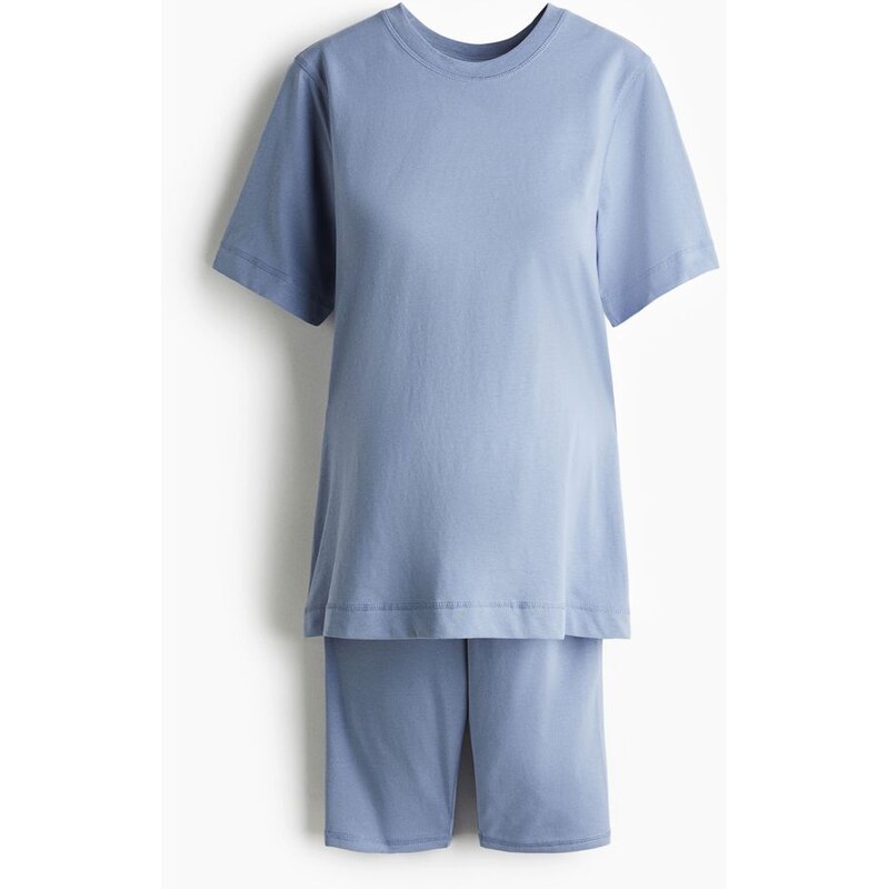 H&M - MAMA Dvoudílná bavlněněná souprava - modrá 108133793