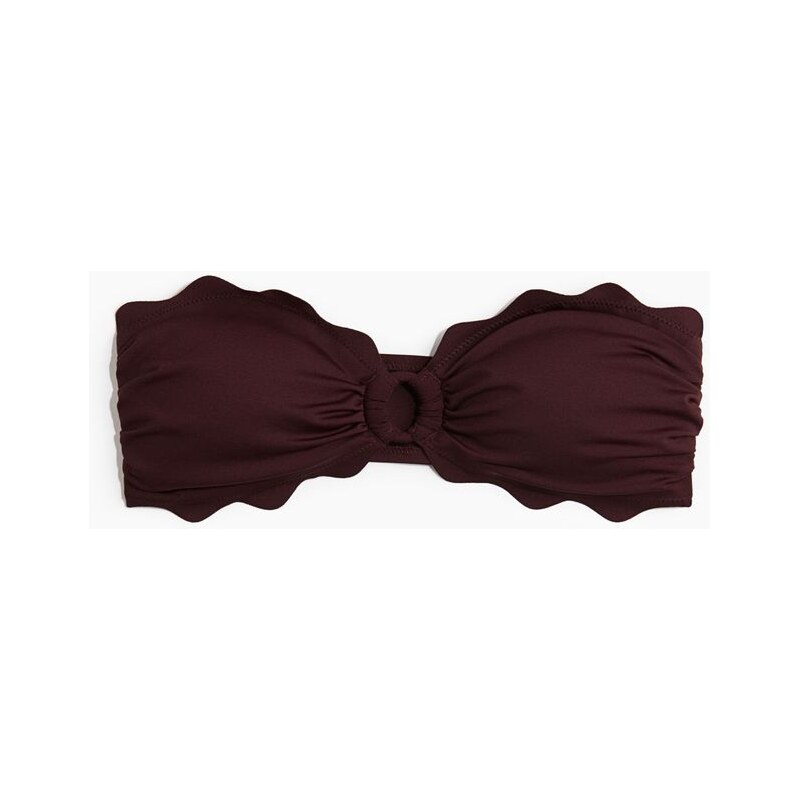 H&M - Vyztužená bikinová podprsenka bandeau - červená 108133855