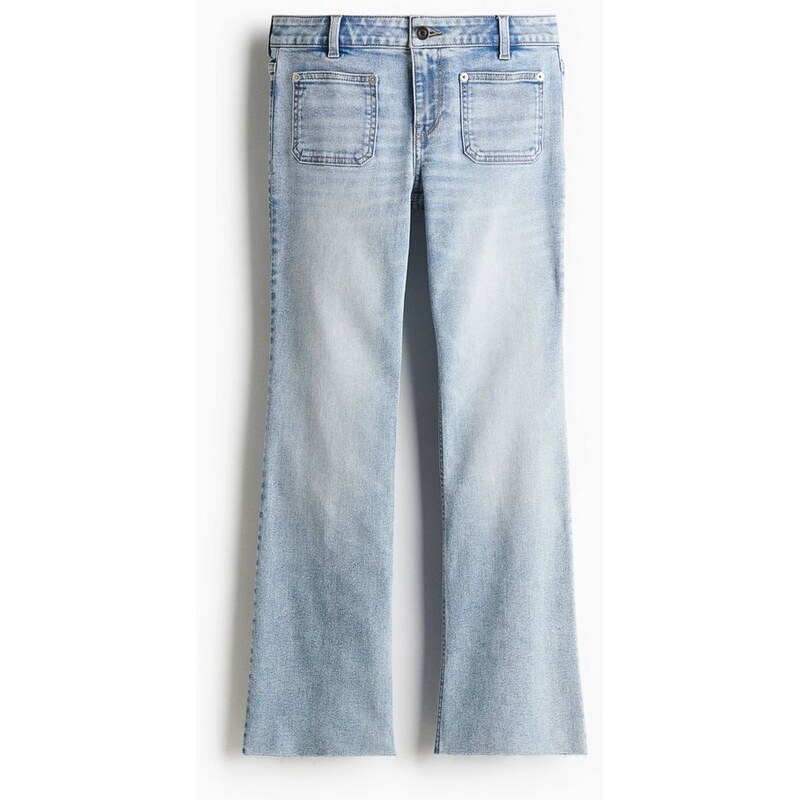 H&M - Flared Ankle Jeans - Světlý Denim Blue