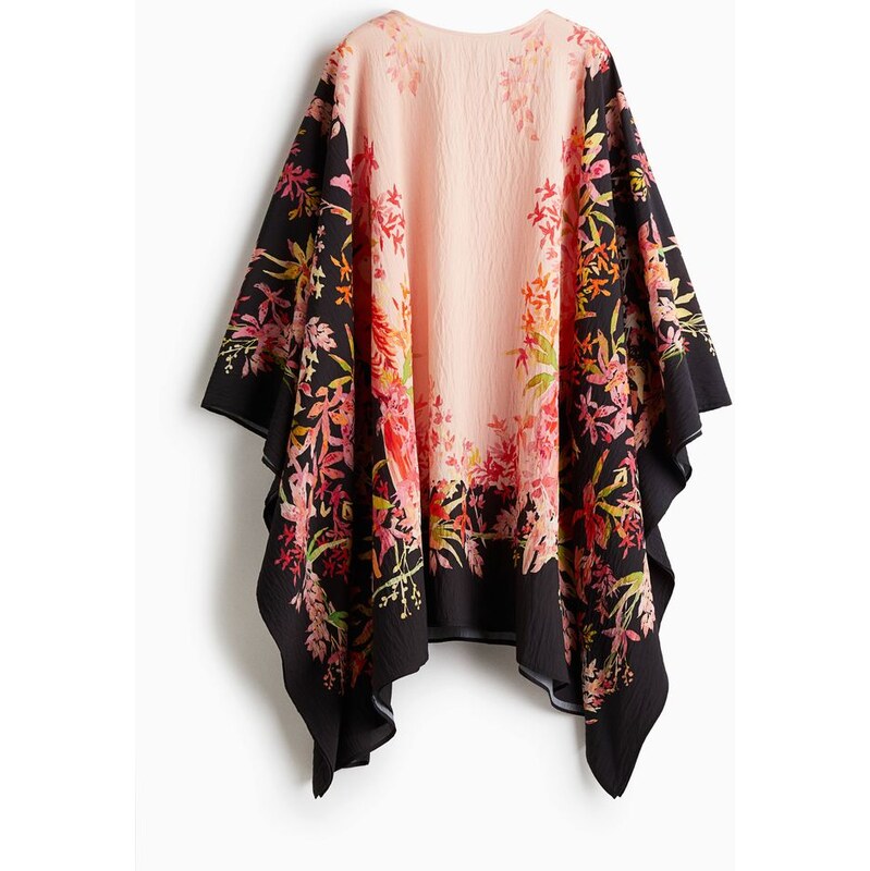 H&M - Kaftanové šatys potiskem - Světle Růžová/Květy