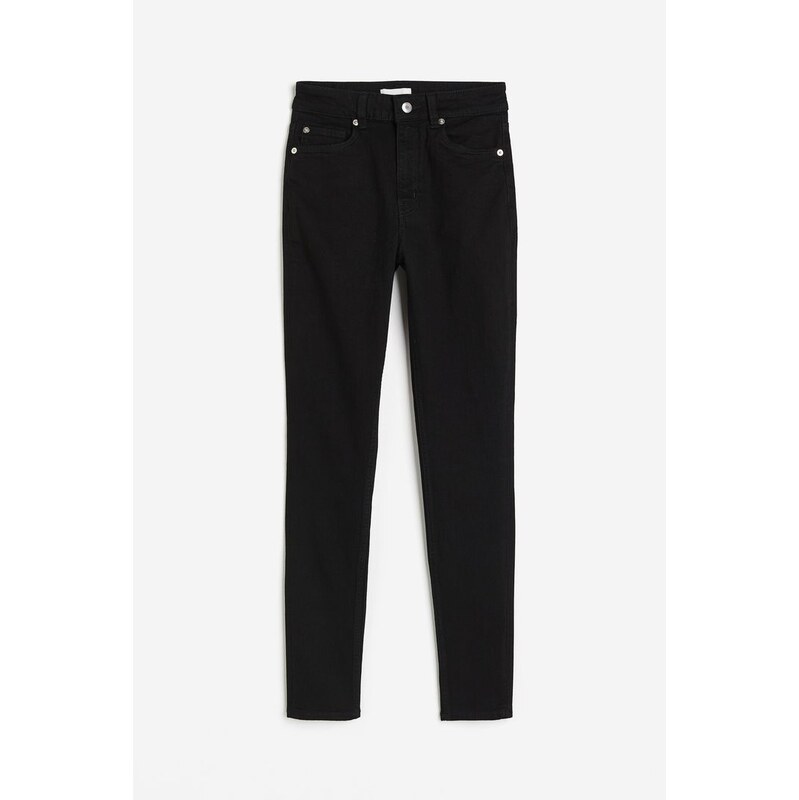 H&M - Skinny High Waist Jeans - Černá