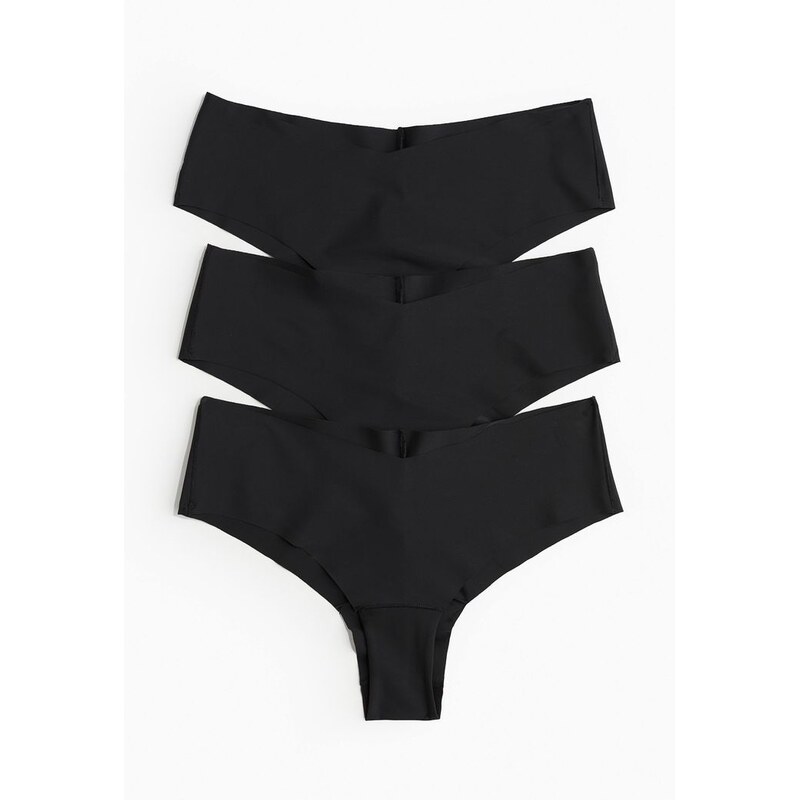 H&M - Neviditelné kalhotky hipster cheeky 3 kusy - Černá
