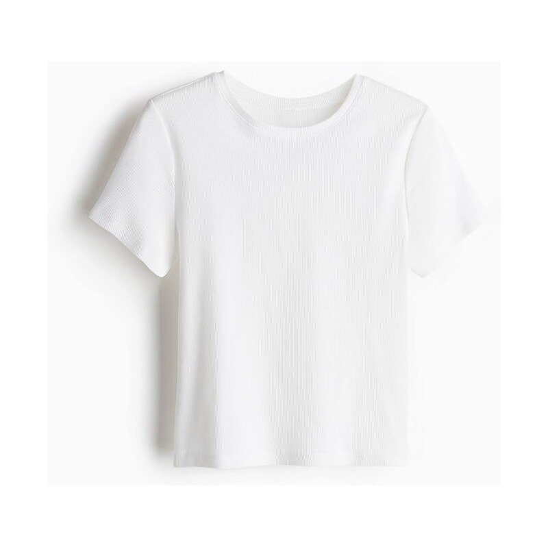H&M - Přiléhavé tričko - bílá 108134525