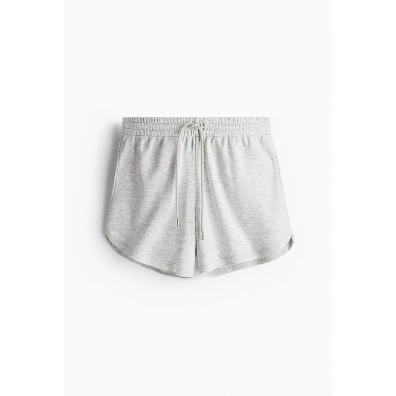 H&M - Teplákové šortky - Světle Šedý Melír