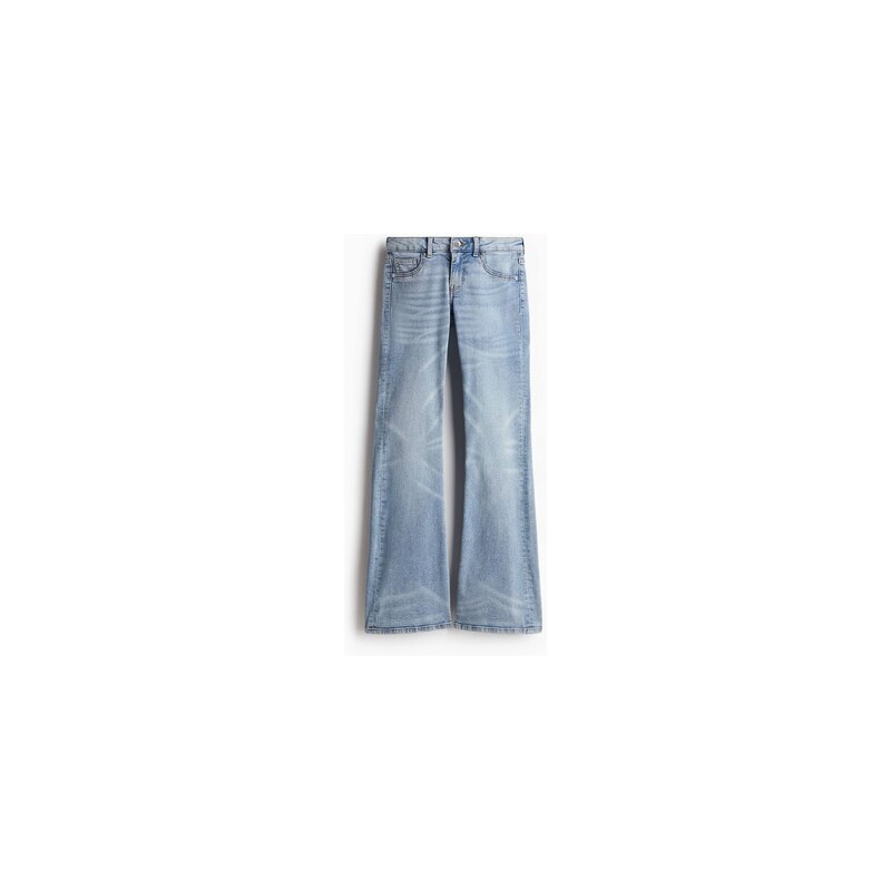 H&M - Flared Low Jeans - Světlý Denim Blue