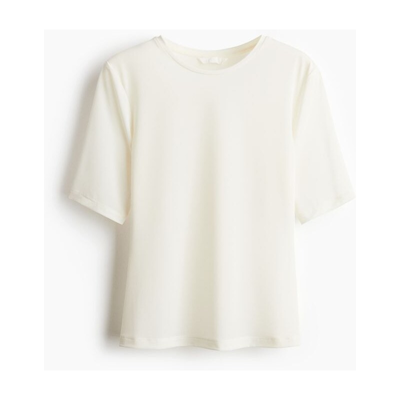 H&M - Přiléhavé tričko - Krémová