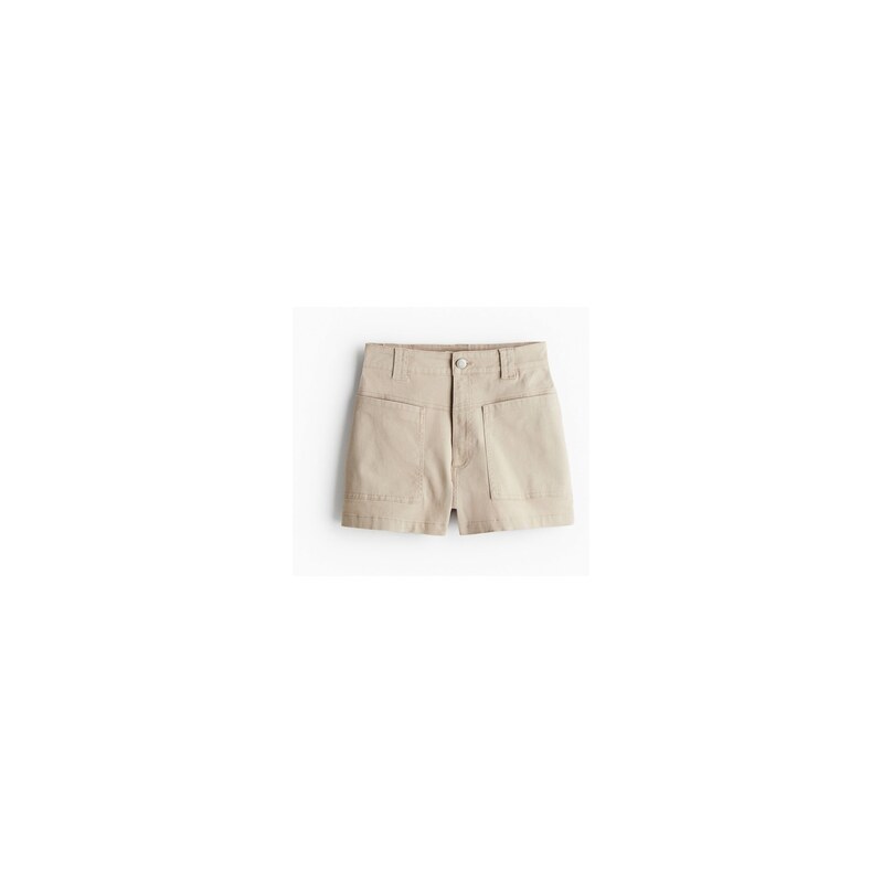 H&M - Keprové šortky cargo - Béžová