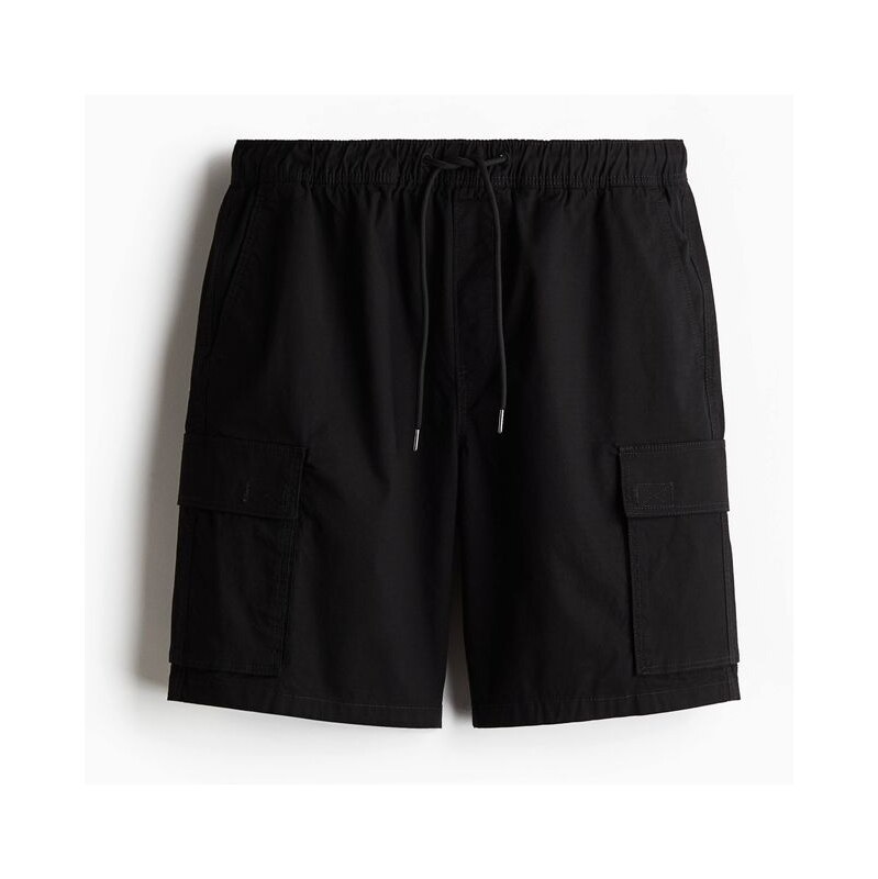 H&M - Šortky cargo Regular Fit - Černá