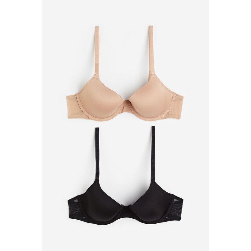 H&M - Podprsenkas kosticemi 2 kusy - béžová 108135110