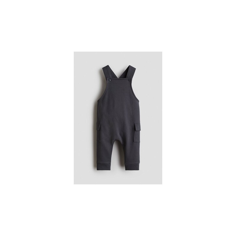 H&M - Teplákové kalhotys laclem - Tmavě Šedá
