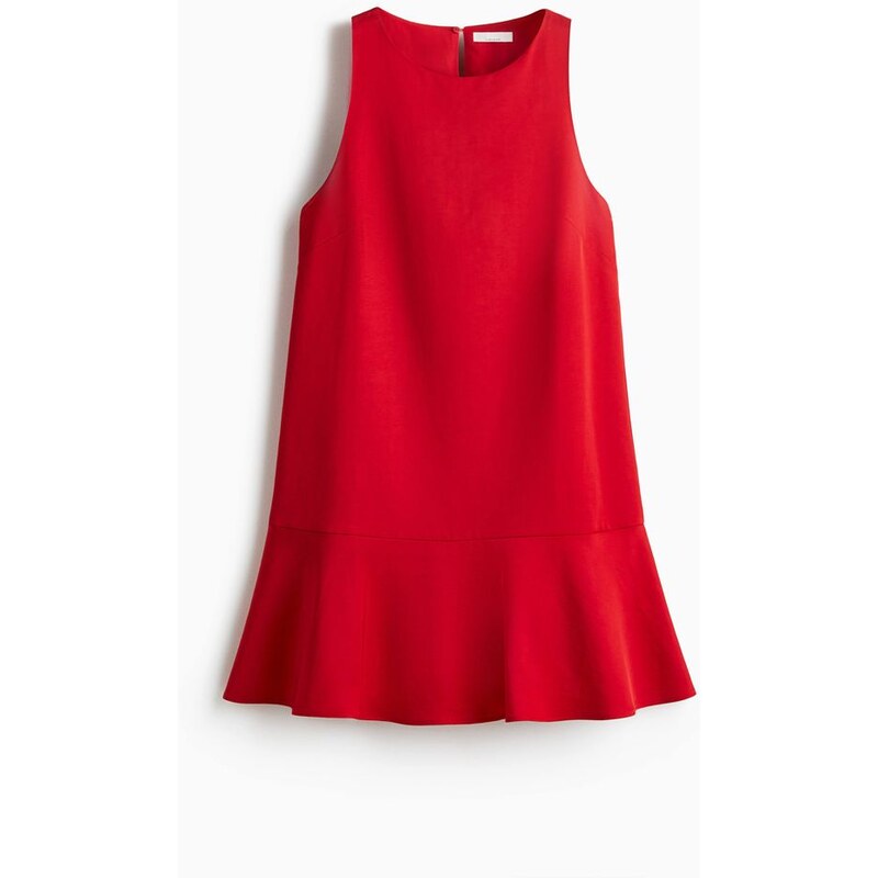 H&M - Šaty áčkový střih - Jasně Červená