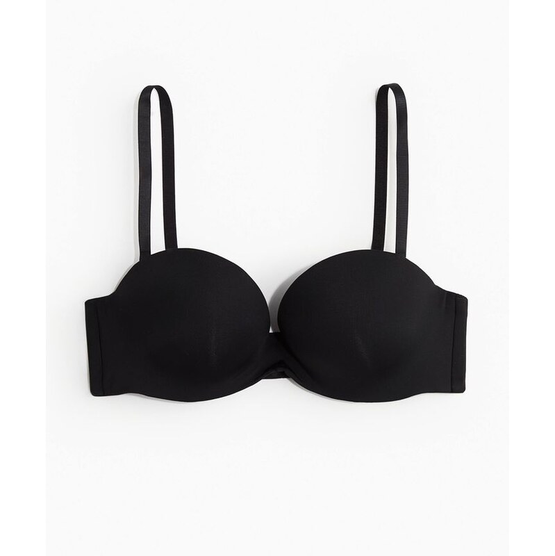 H&M - Balkonetka super push-up z mikrovlákna - černá 108135304