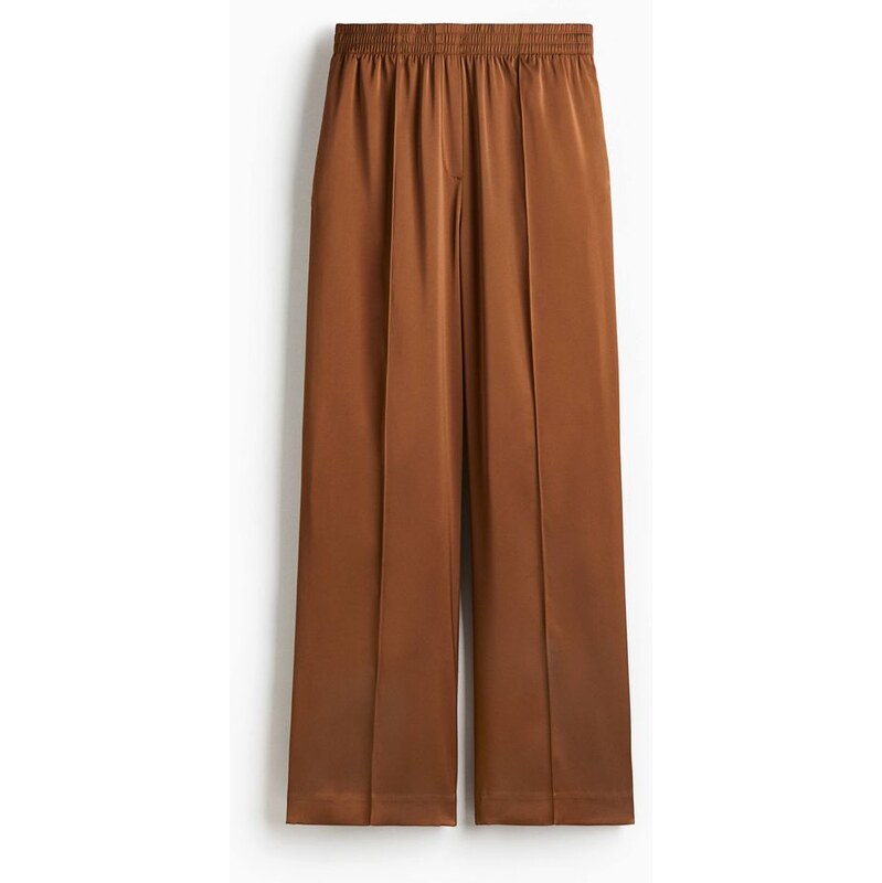 H&M - Široké kalhotys puky - béžová 108135366