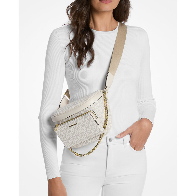 Michael Kors kabelka Slater Logo krémová 108135632