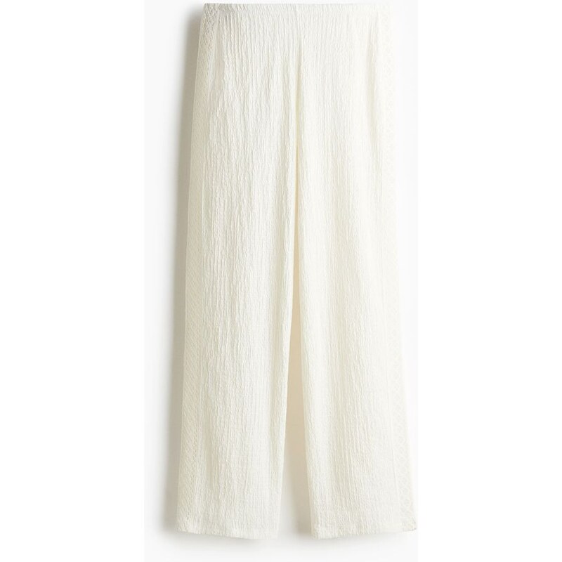 H&M - Natahovací kalhotys texturou - bílá 108135748
