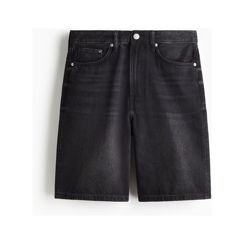 H&M - Džínové šortky Relaxed - Černá