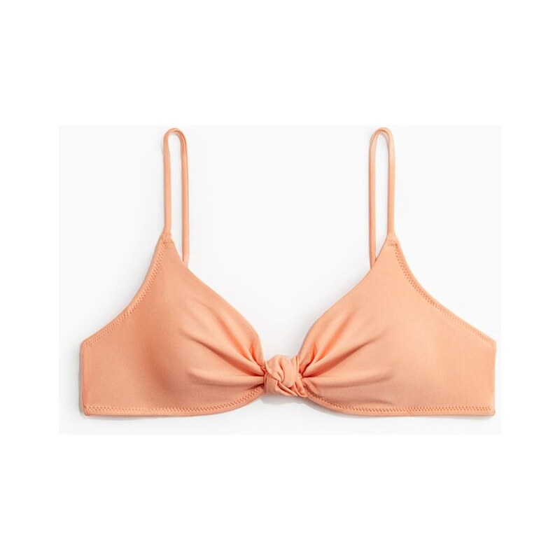 H&M - Vyztužená bikinová podprsenkas uzlem - oranžová 108135727