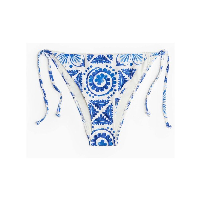 H&M - Zavazovací bikinové kalhotky tanga - modrá 108135817