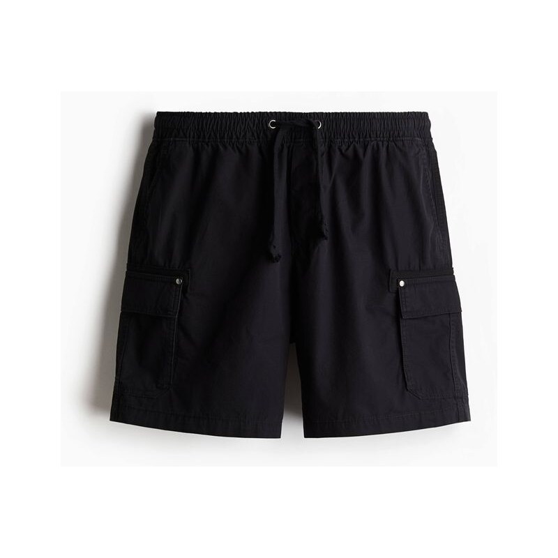 H&M - Šortky cargo Relaxed Fit - Černá