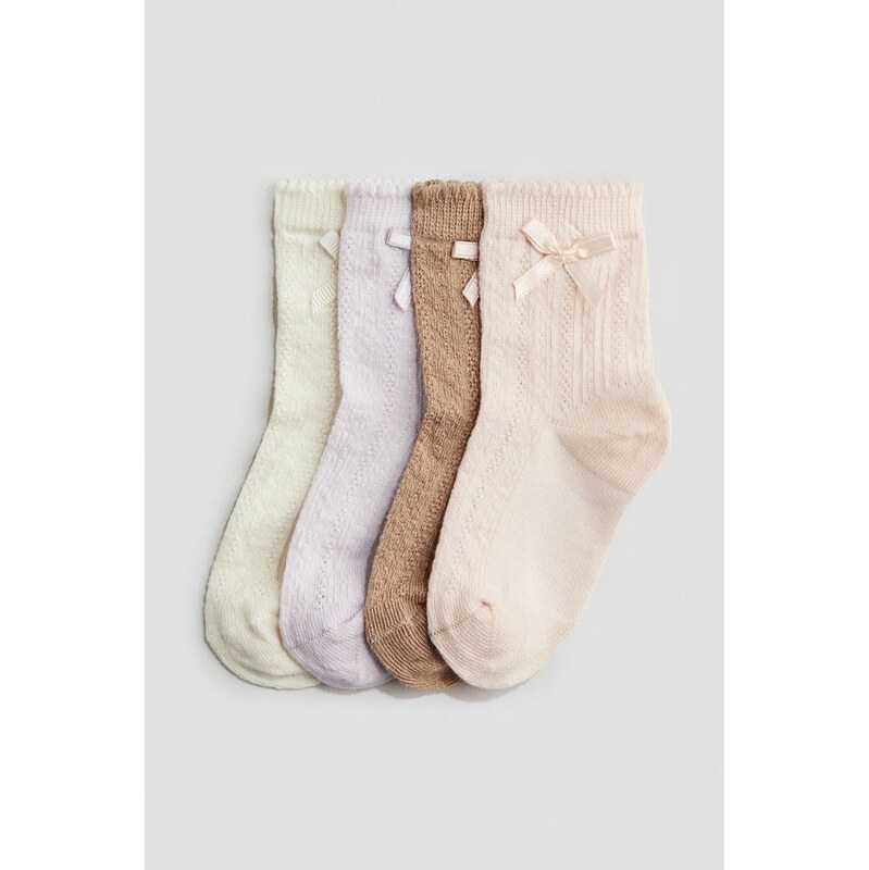 H&M - Ponožky 4 páry - růžová 108135948