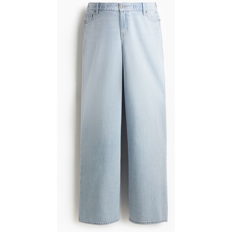 H&M - MAMA Wide Low Jeans - modrá 108136049