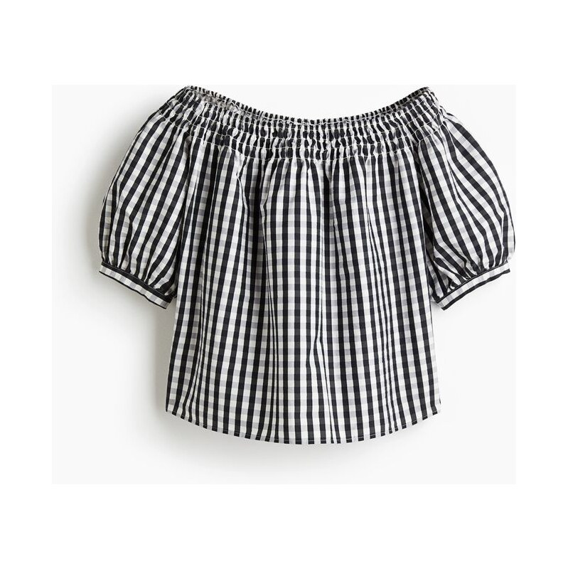 H&M - Halenkas žabkováním odhalující ramena - černá 108136012