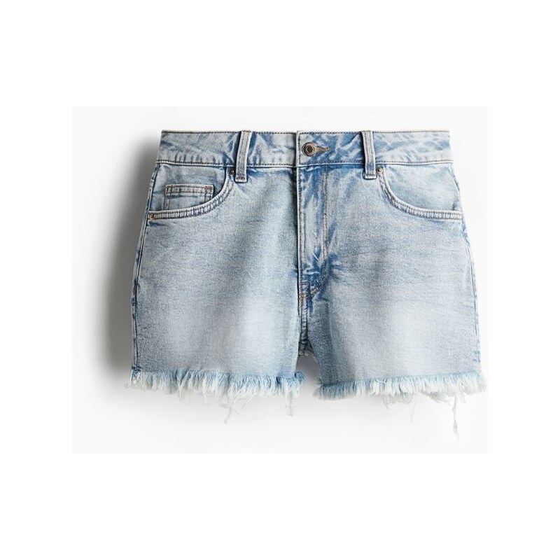 H&M - Džínové šortky High - modrá 108136076