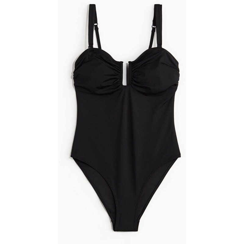 H&M - Plavky bandeaus vyztuženými košíčky - Černá