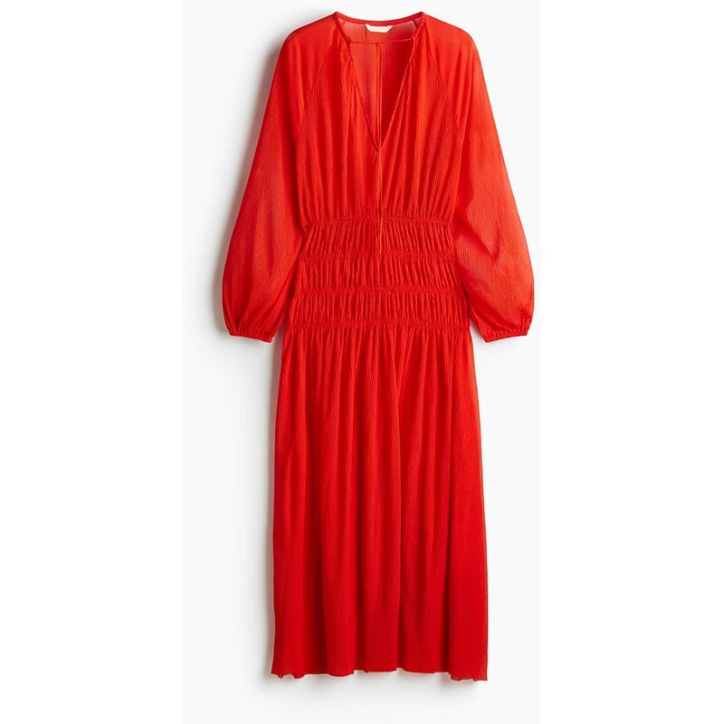 H&M - Šatys žabkováním v pase - Jasně Červená