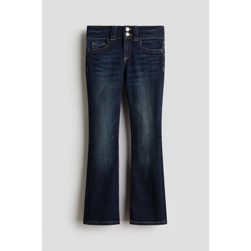 H&M - Bootcut Leg Low Jeans - modrá 108136563